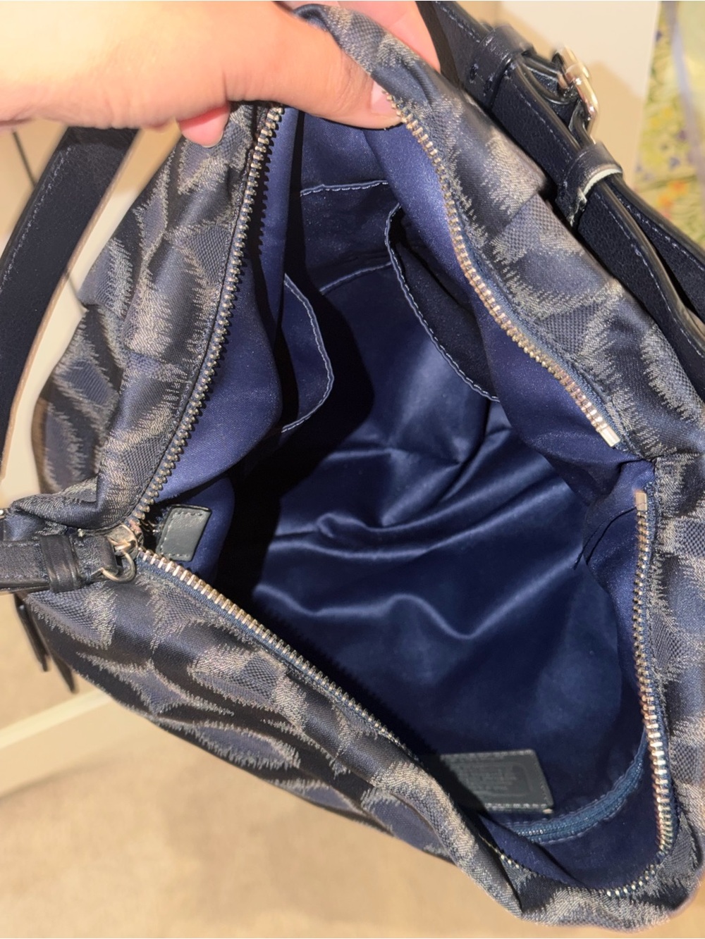 Coach Black Navy Signature Shoulder Bag - Picture 7 of 7